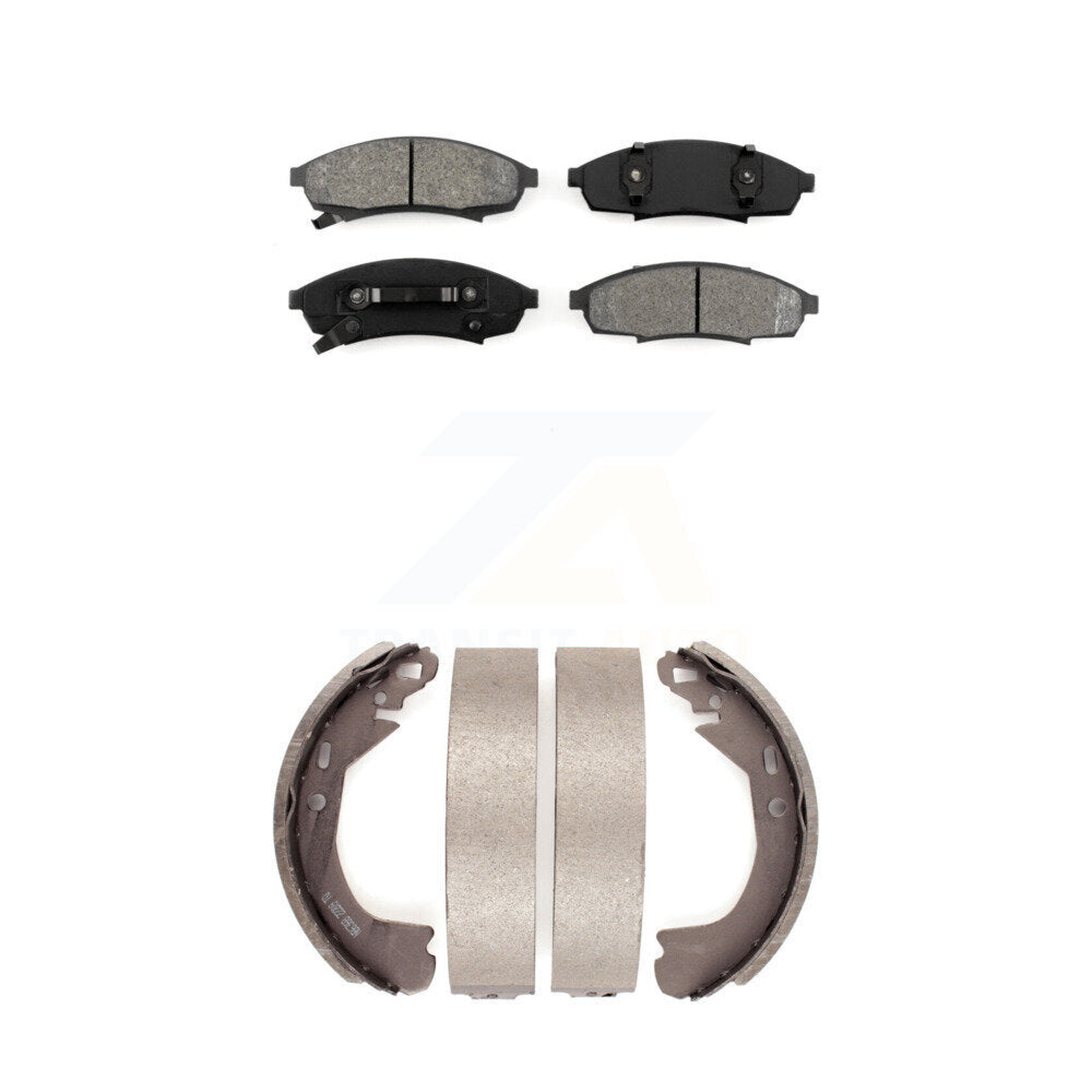 Semi-Metallic Brake Pads And Drum Shoe Front Rear Kit For Chevrolet Lumina Monte