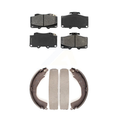 Semi-Metallic Brake Pads & Drum Shoe Front Rear Kit For 2001-2002 Toyota 4Runner