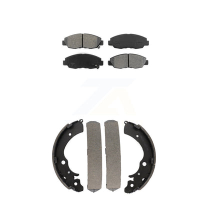 Semi-Metallic Brake Pads And Drum Shoes Front Rear Kit For Honda Accord