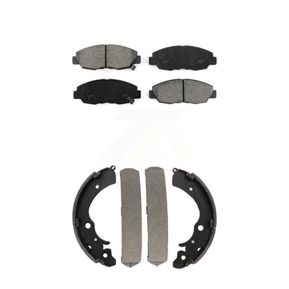Semi-Metallic Brake Pads And Drum Shoes Front Rear Kit For Honda Accord