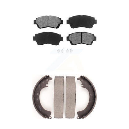 Semi-Metallic Brake Pads And Drum Shoes Front Rear Kit For Toyota Camry