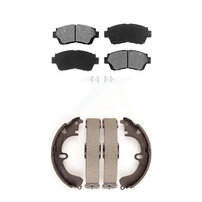 Semi-Metallic Brake Pads Drum Shoe Front Rear Kit For 1994-1995 Toyota Celica GT