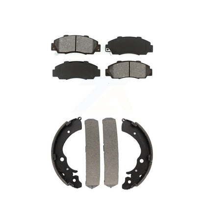 Semi-Metallic Brake Pads And Drum Shoes Front Rear Kit For Honda Accord CR-V