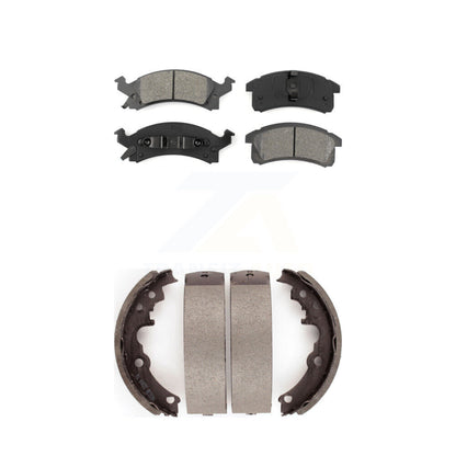 Semi-Metallic Brake Pads Drum Shoe Front Rear Kit For Chevrolet Cavalier Pontiac
