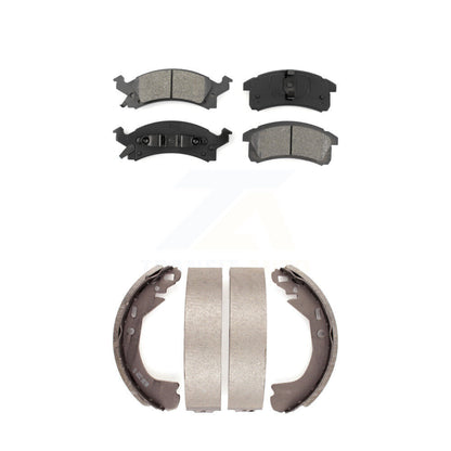 Semi-Metallic Brake Pads Drum Shoe Front Rear Kit For Chevrolet Cavalier Beretta