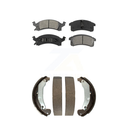Semi-Metallic Brake Pads Drum Shoes Front Rear Kit For Pontiac Sunfire Chevrolet
