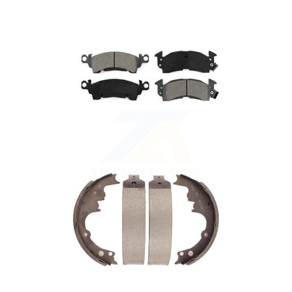 Semi-Metallic Brake Pads Drum Shoe Front Rear Kit For Chevrolet Astro GMC Safari