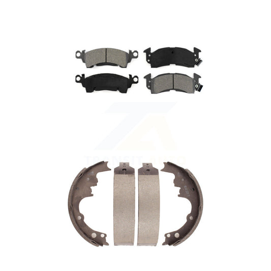 Semi-Metallic Brake Pads Drum Shoe Front Rear Kit For Chevrolet Astro GMC Safari