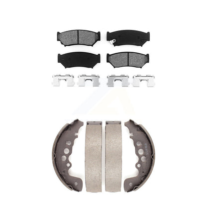 Semi-Metallic Brake Pads & Drum Shoe Front Rear Kit For Chevrolet Tracker Suzuki