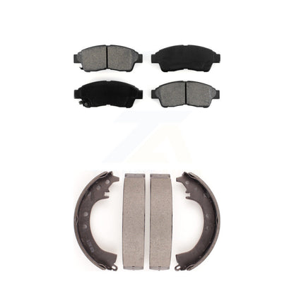 Semi-Metallic Brake Pads And Drum Shoes Front Rear Kit For Toyota Camry RAV4