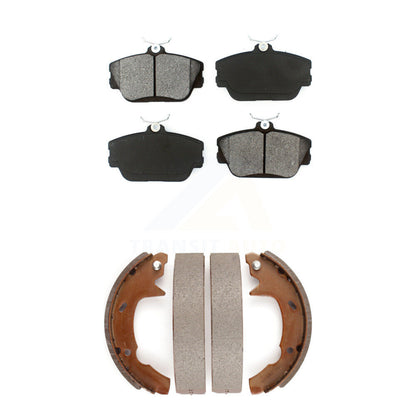 Semi-Metallic Brake Pads Drum Shoes Front Rear Kit For Ford Taurus Mercury Sable