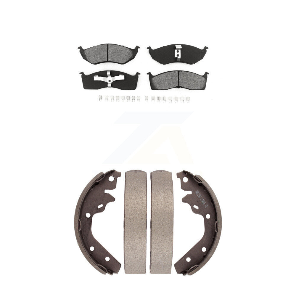 Semi-Metallic Brake Pads Drum Shoe Front Rear Kit For Neon Dodge Chrysler SX 2.0