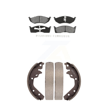 Semi-Metallic Brake Pads Drum Shoe Front Rear Kit For Neon Dodge Chrysler SX 2.0