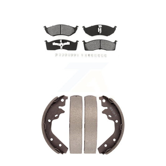 Semi-Metallic Brake Pads Drum Shoe Front Rear Kit For Neon Dodge Chrysler SX 2.0