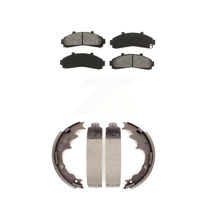 Semi-Metallic Brake Pads & Drum Shoes Front Rear Kit For Ford Ranger Mazda B4000