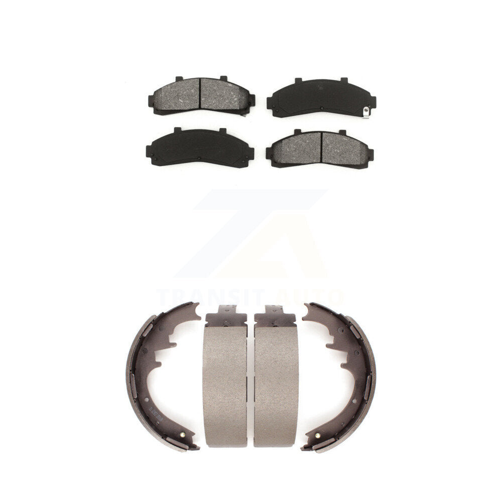 Semi-Metallic Brake Pads & Drum Shoes Front Rear Kit For Ford Ranger Mazda B4000