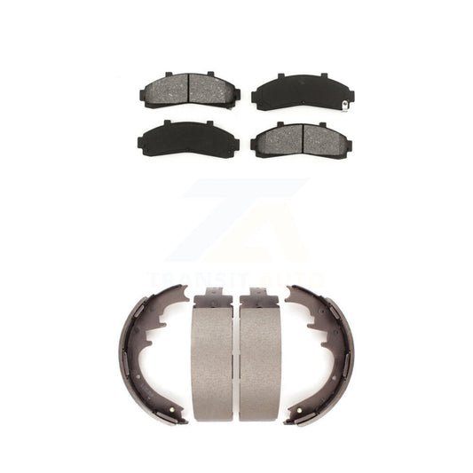 Semi-Metallic Brake Pads & Drum Shoes Front Rear Kit For Ford Ranger Mazda B4000