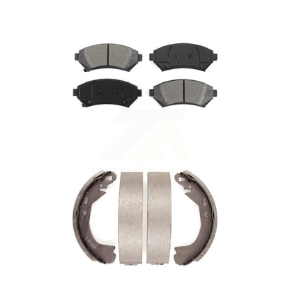 Semi-Metallic Brake Pads And Drum Shoes Front Rear Kit For Pontiac Montana Buick