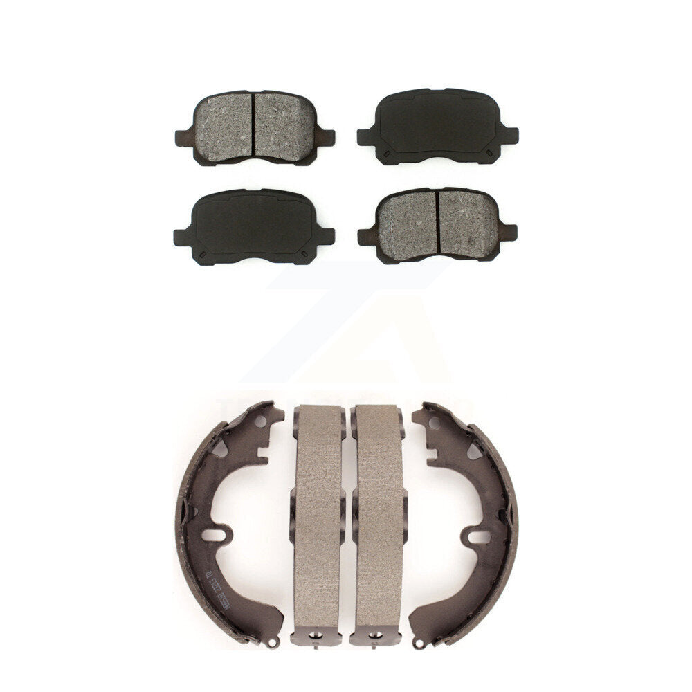 Semi-Metallic Brake Pads And Drum Shoes Front Rear Kit For Toyota Corolla