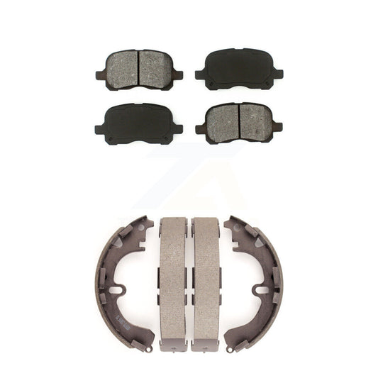 Semi-Metallic Brake Pads & Drum Shoe Front Rear Kit For Toyota Corolla Chevrolet