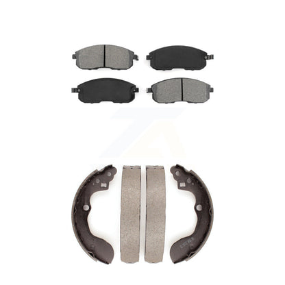 Semi-Metallic Brake Pads And Drum Shoes Front Rear Kit For Suzuki SX4 Crossover