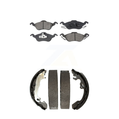 Semi-Metallic Brake Pads And Drum Shoes Front Rear Kit For Ford Focus