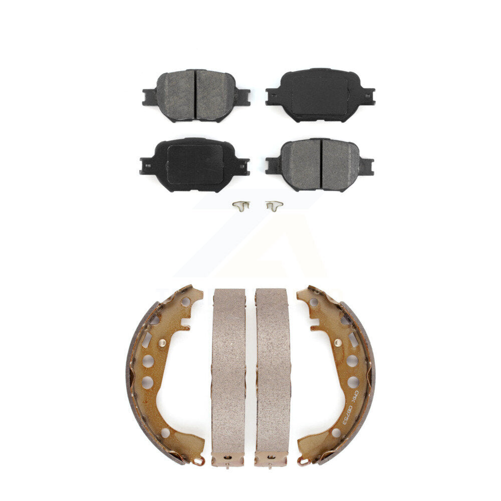 Semi-Metallic Brake Pads And Drum Shoes Front Rear Kit For Toyota Celica