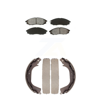 Semi-Metallic Brake Pads And Drum Shoe Front Rear Kit For Nissan Xterra Frontier