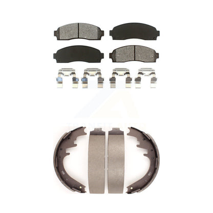 Semi-Metallic Brake Pads & Drum Shoe Front Rear Kit For Ford Explorer Sport Trac