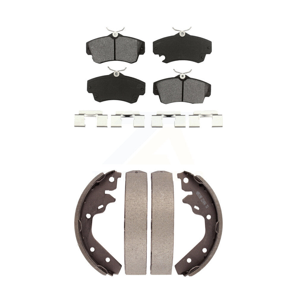 Semi-Metallic Brake Pads Drum Shoe Front Rear Kit For 2003-2005 Dodge Neon SRT-4