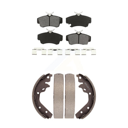 Semi-Metallic Brake Pads Drum Shoe Front Rear Kit For 2003-2005 Dodge Neon SRT-4