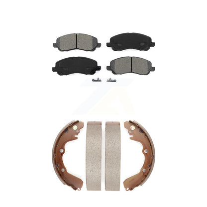 Semi-Metallic Brake Pads & Drum Shoe Front Rear Kit For Chrysler Sebring Eclipse