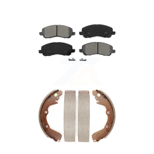 Semi-Metallic Brake Pads & Drum Shoe Front Rear Kit For Chrysler Sebring Eclipse