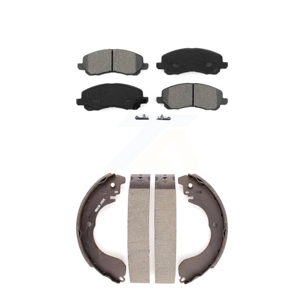 Semi-Metallic Brake Pads Drum Shoe Front Rear Kit For Jeep Patriot Compass Dodge