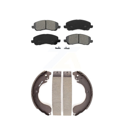 Semi-Metallic Brake Pads Drum Shoe Front Rear Kit For Jeep Patriot Compass Dodge