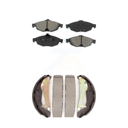 Semi-Metallic Brake Pads And Drum Shoe Front Rear Kit For Chrysler Sebring Dodge