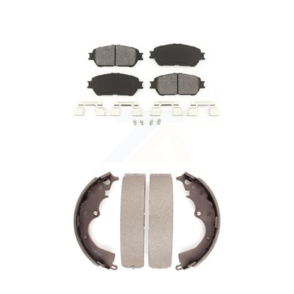 Semi-Metallic Brake Pads And Drum Shoes Front Rear Kit For Toyota Tacoma