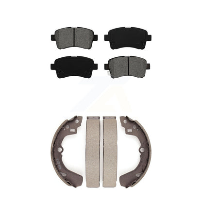 Semi-Metallic Brake Pads And Drum Shoe Front Rear Kit For 2002-2005 Suzuki Aerio