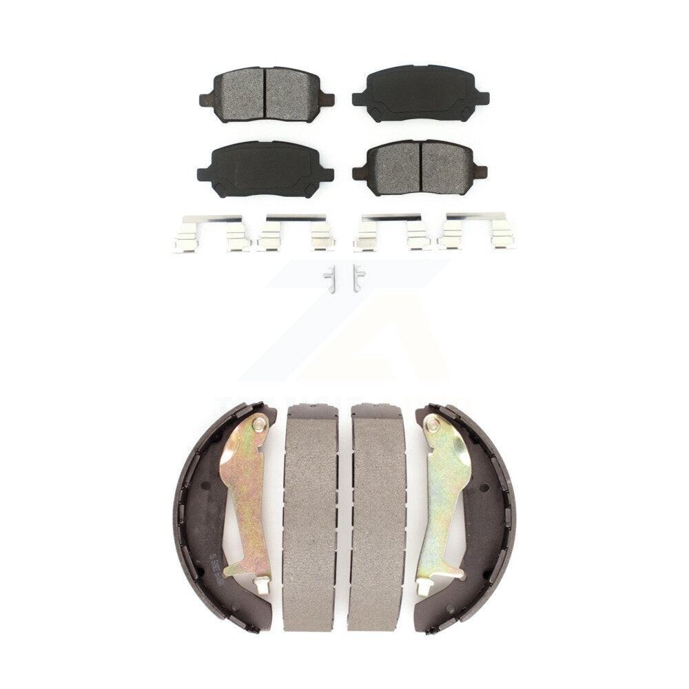 Semi-Metallic Brake Pads & Drum Shoe Front Rear Kit For Chevrolet Cobalt Pontiac