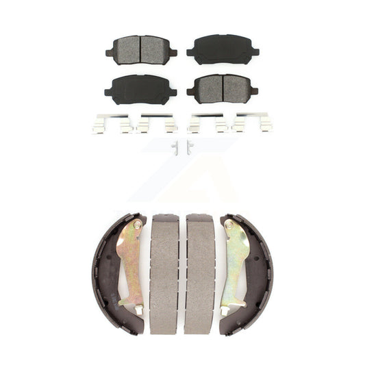 Semi-Metallic Brake Pads & Drum Shoe Front Rear Kit For Chevrolet Cobalt Pontiac