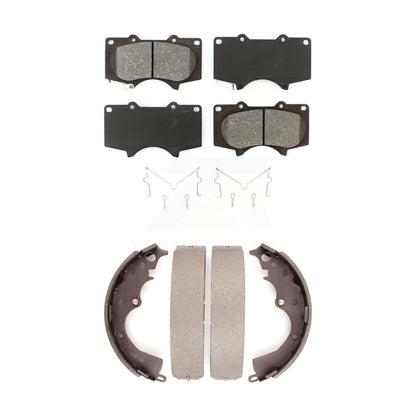 Semi-Metallic Brake Pads And Drum Shoes Front Rear Kit For Toyota Tacoma