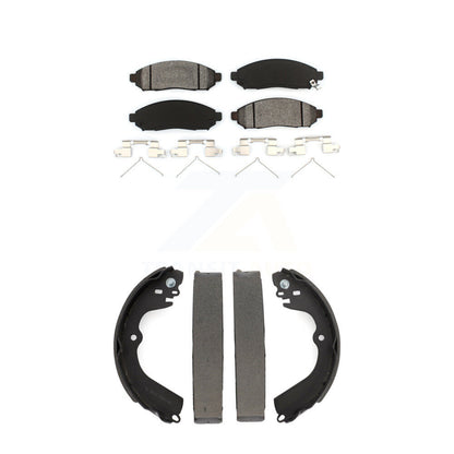 Semi-Metallic Brake Pads And Drum Shoe Front Rear Kit For Nissan NV200 Chevrolet