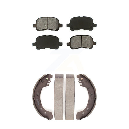 Semi-Metallic Brake Pads Drum Shoes Front Rear Kit For Toyota Corolla From 04 02