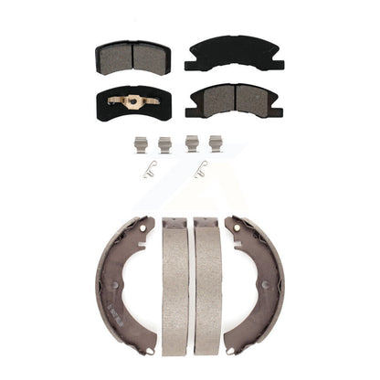 Semi-Metallic Brake Pads And Drum Shoes Front Rear Kit For Mitsubishi Mirage G4