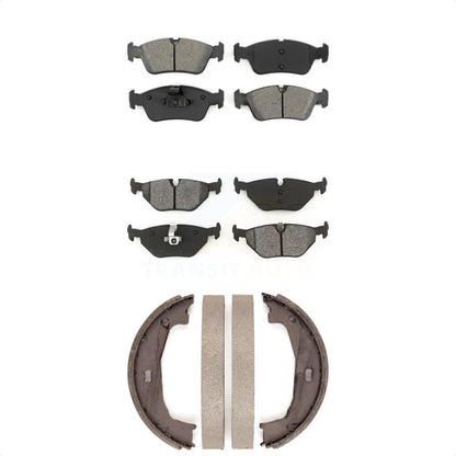 Semi-Metallic Brake Pads Parking Shoes Front Rear Kit For BMW Z4 325i 325Ci 320i