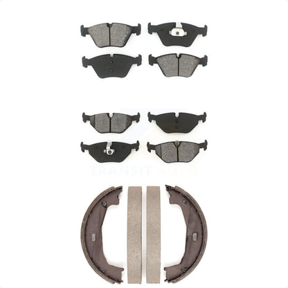 Semi-Metallic Brake Pads And Parking Shoes Front Rear Kit For BMW Z4
