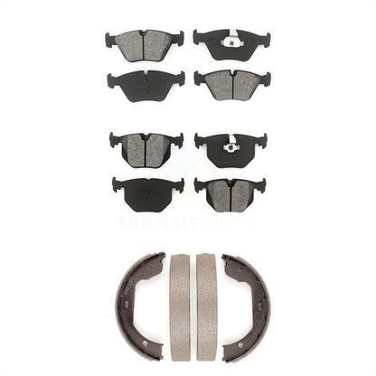 Semi-Metallic Brake Pads And Parking Shoes Front Rear Kit For BMW X3 Z4 M3