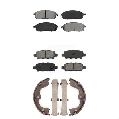 Semi-Metallic Brake Pads Parking Shoes Front Rear Kit For Nissan Altima 350Z G35