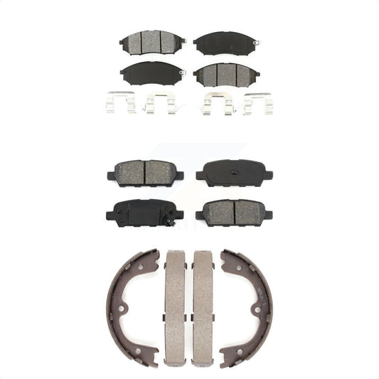 Semi-Metallic Brake Pads Parking Shoes Front Rear Kit For Nissan Murano INFINITI