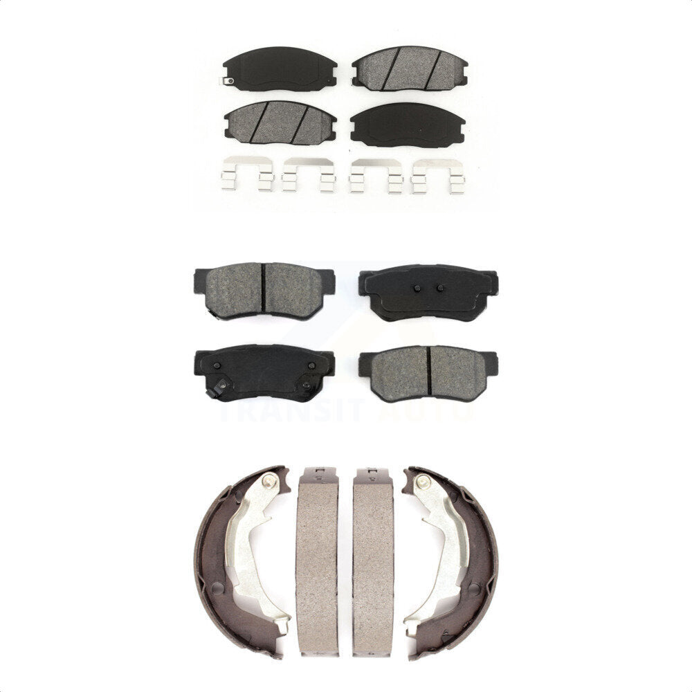 Semi-Metallic Brake Pads And Parking Shoe Front Rear Kit For Hyundai XG350 XG300